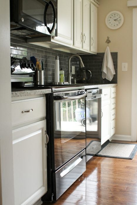 A view of Kristen's main kitchen wall.