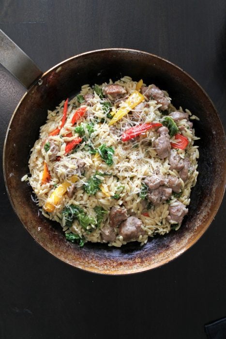 skillet orzo