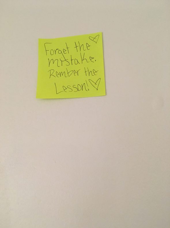 forget the mistake, remember the lesson