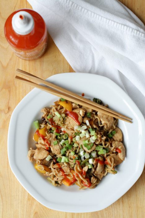 One-Pan Chicken and Veggie Ramen Bowls