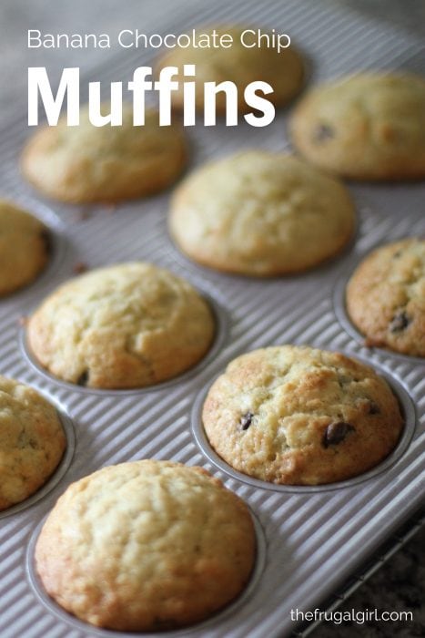 banana chocolate chip muffins