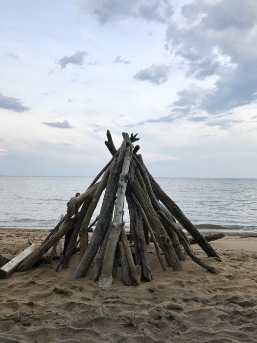 beach teepee