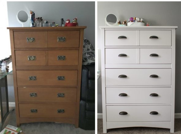 Bassett mission dresser painted white