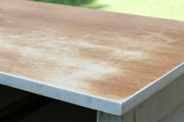 sanded dresser top