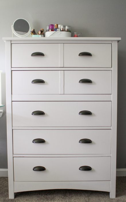 Bassett tallboy painted white