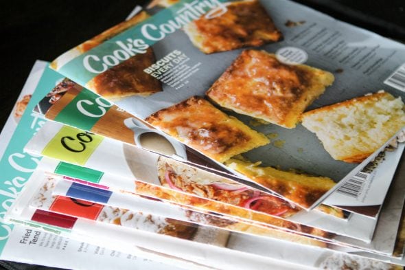 cooking magazine clutter