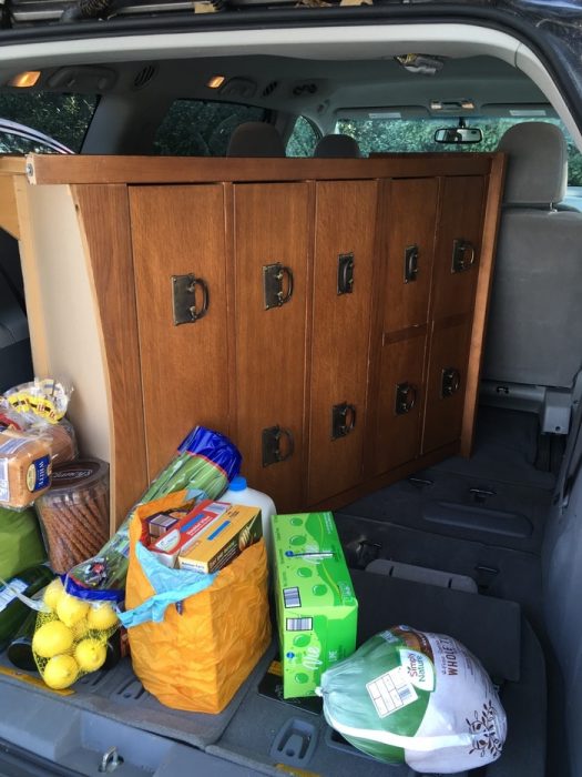 Goodwill dresser in Sienna minivan