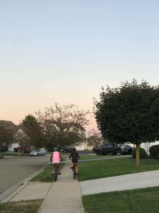 Zoe biking