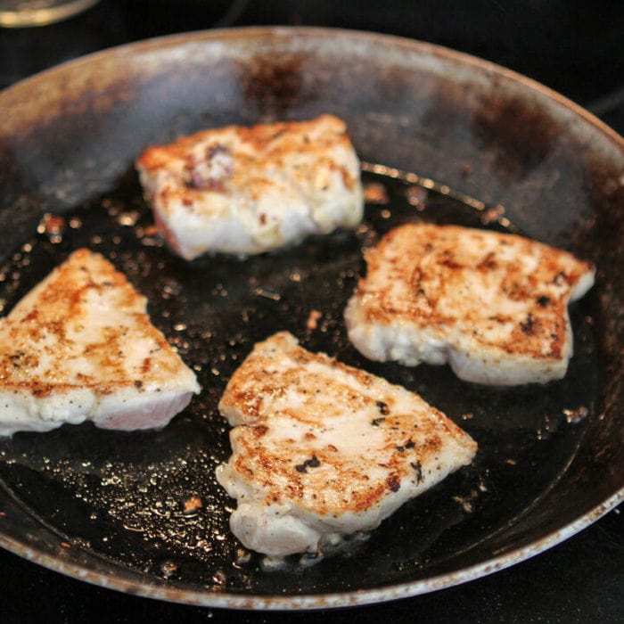 seared chicken breasts