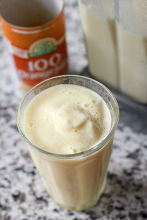 Orange Julius in a glass.