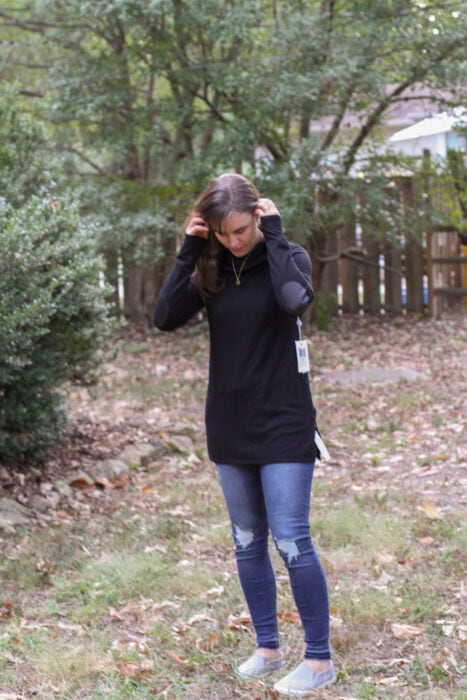 Stitch Fix Fall 2019 black cowlneck sweater