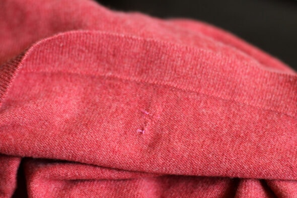 how to mend a cashmere sweater hole