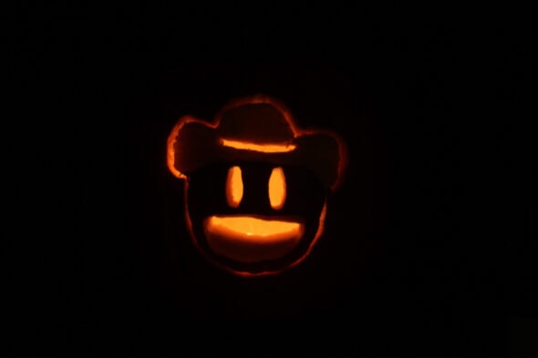 cowboy emoji pumpkin