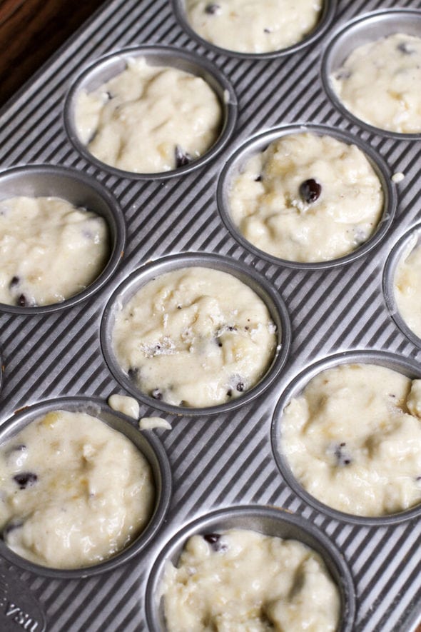 banana chocolate chip muffins