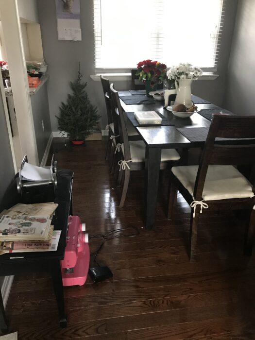 messy dining room
