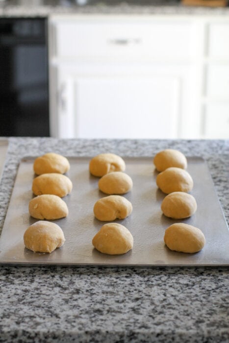 butternut squash rolls before rising