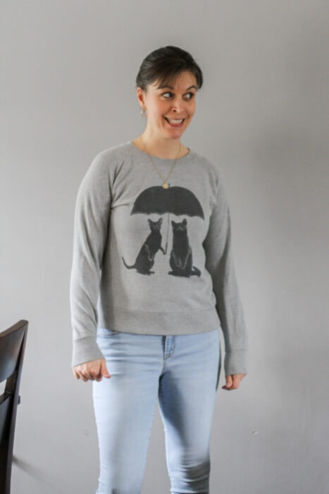 ThredUp cat sweatshirt