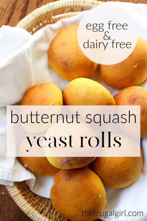 Butternut Squash Yeast Roll Recipe The Frugal Girl