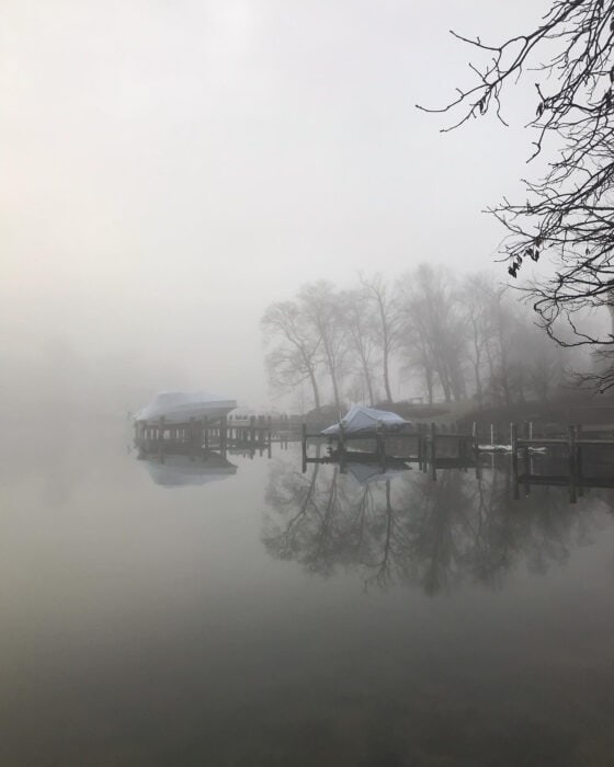 foggy river