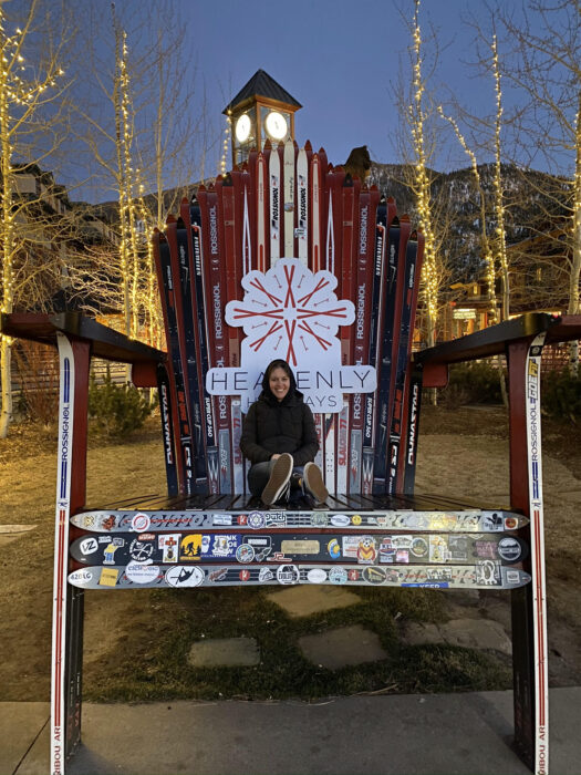 Kristen in chair at Lake Tahoe