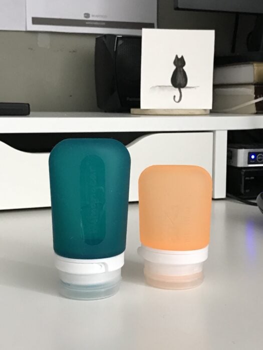silicone travel toiletry containers