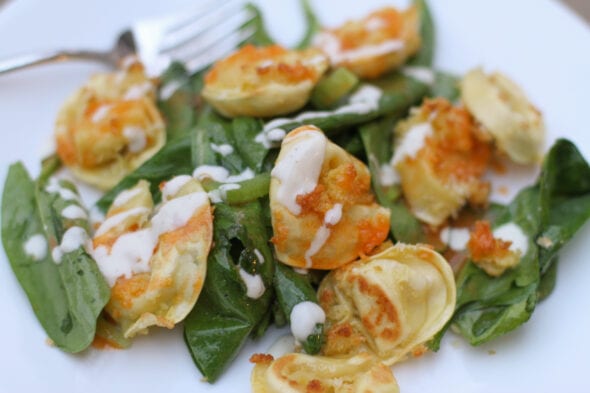 Dinnerly buffalo tortellini salad