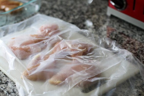 cereal bag for pounding chicken breasts