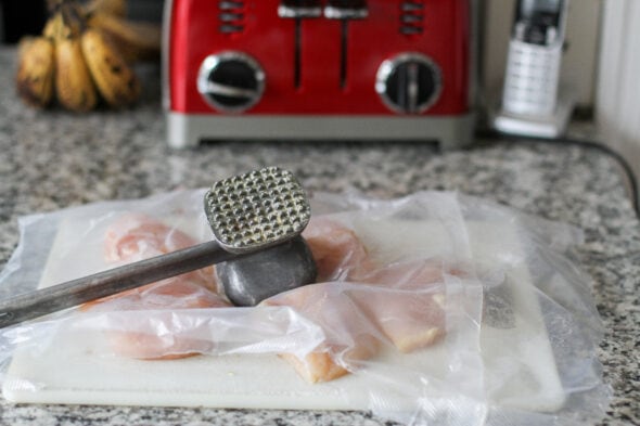 cereal bag for pounding chicken breasts