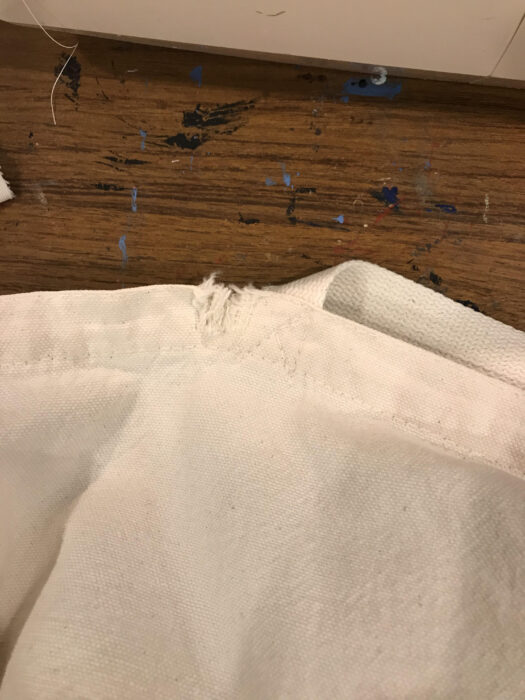 ripped cotton shopping bag