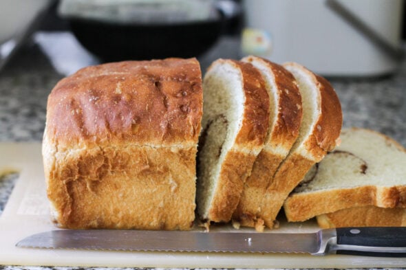 homemade sliced cinnamon bread