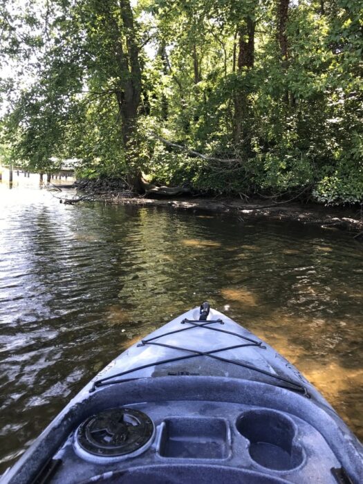 kayak on a river.