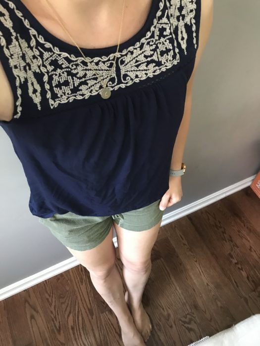 Stitch Fix blue yoke top