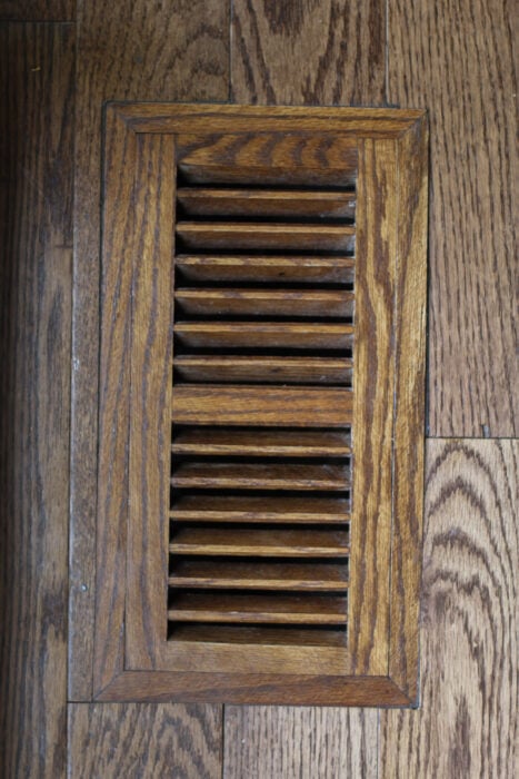 wooden air conditioning vent