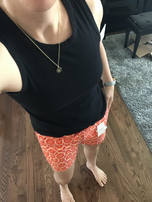 orange floral stitch fix shorts