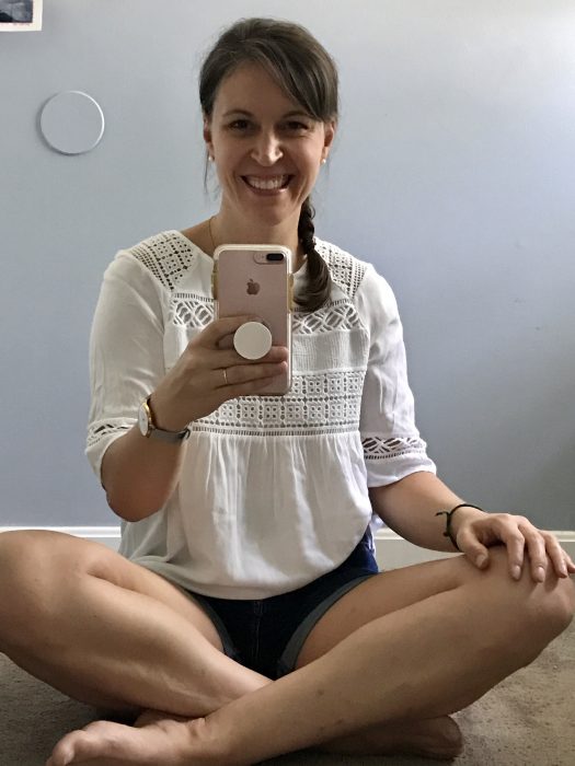 Pale Sky crochet top from Stitch Fix