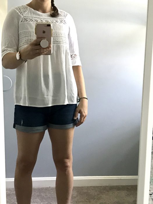 Pale Sky crochet top from Stitch Fix