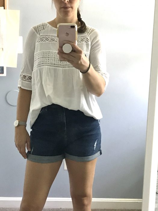 Pale Sky crochet top from Stitch Fix