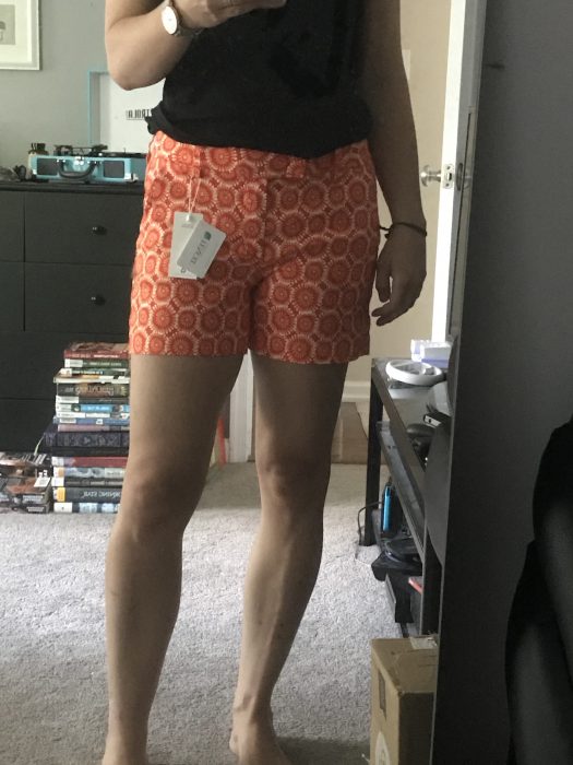 orange floral stitch fix shorts