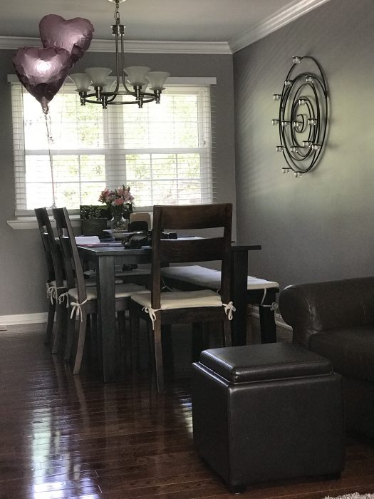 dining room with window