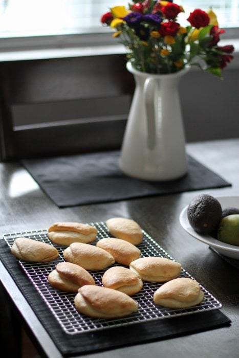 Parker House rolls after baking