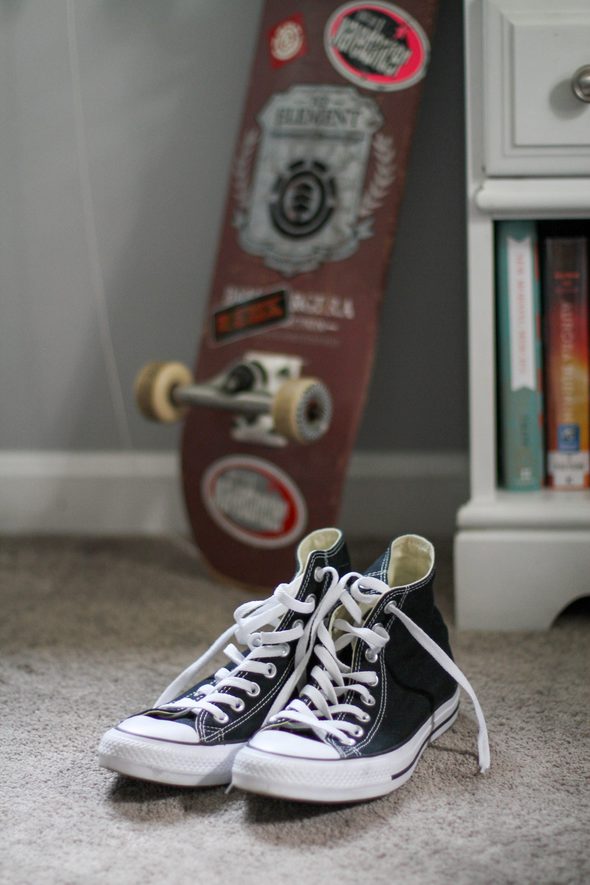 black Converse hi tops from eBay