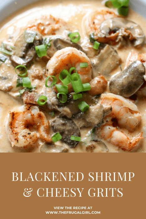 Blackened Shrimp & Cheesy Grits