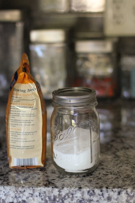 sugar in a Mason jar
