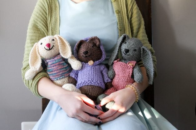 Sonia's knitted stuffed animals