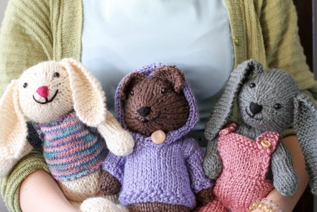 Sonia's knitted stuffed animals