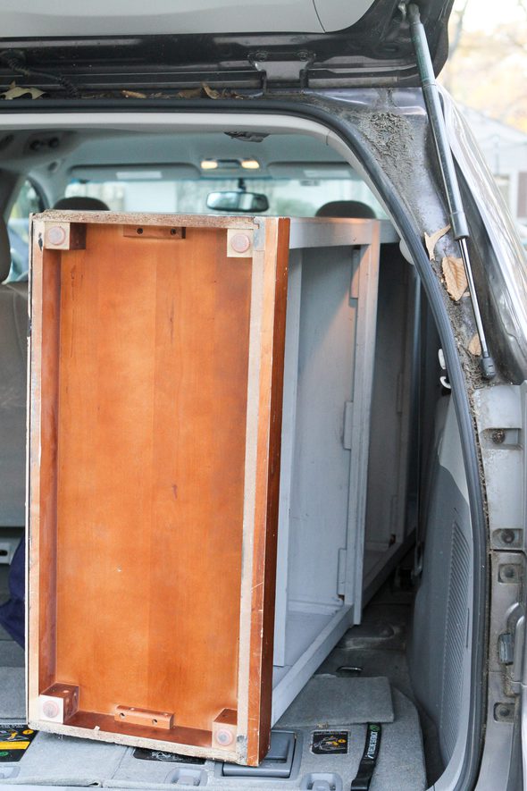 bookshelf before painting