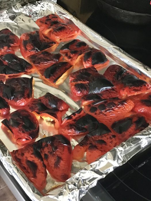 roasted red peppers