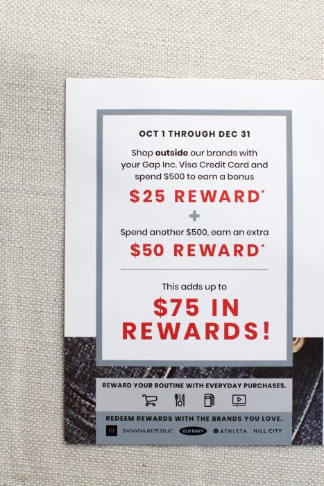 Gap Visa reward offer