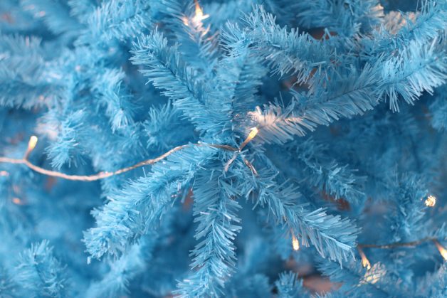 blue christmas tree