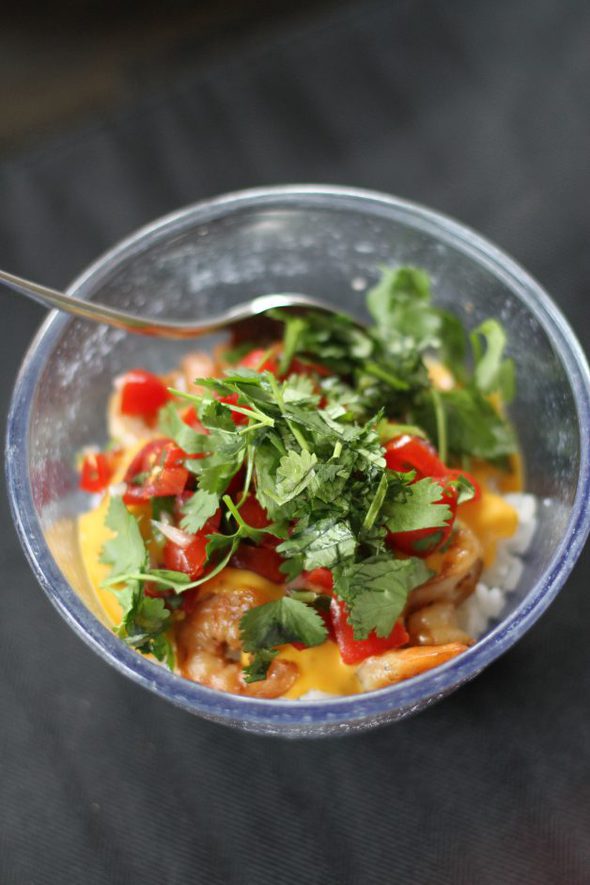 leftover shrimp burrito bowl